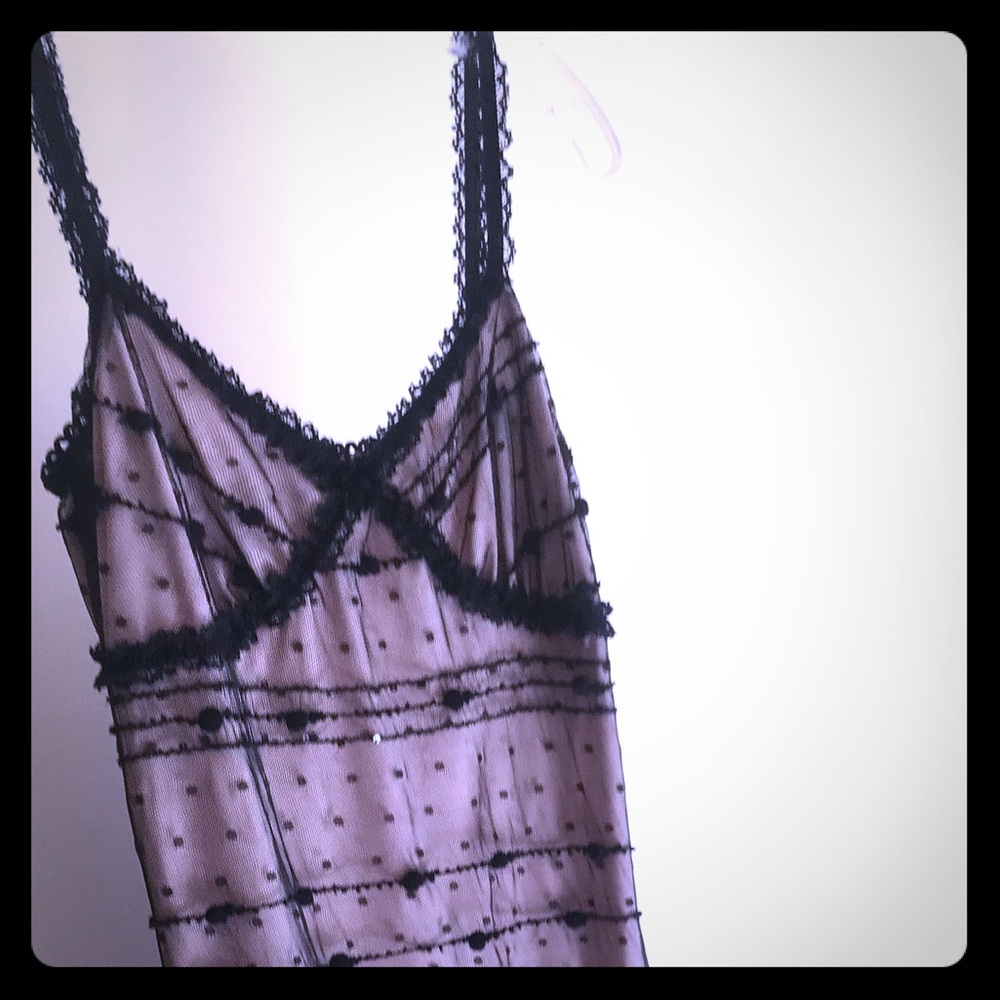 Fitted black lace dress